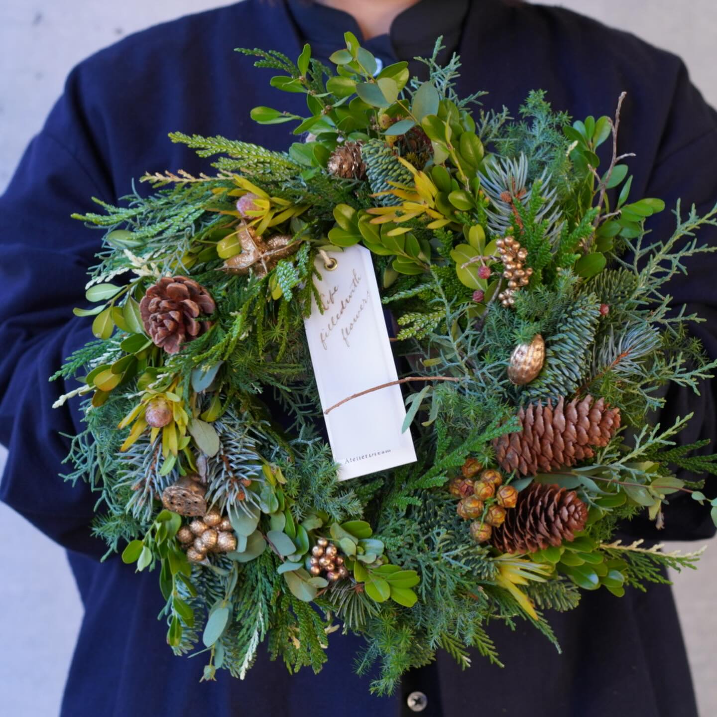 あとりえドリームは今年もそろそろ冬のリース支度の時期に入ります🌲