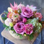 早いもので春の球根、チューリップが出てきています。