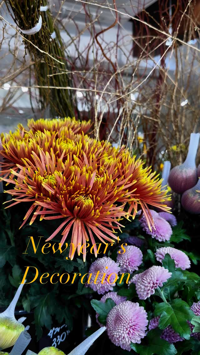 新年を迎えるお花たちが続々と入ってきました