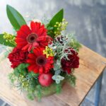 クリスマスイブの雰囲気でお花を楽しむのもあと少し。