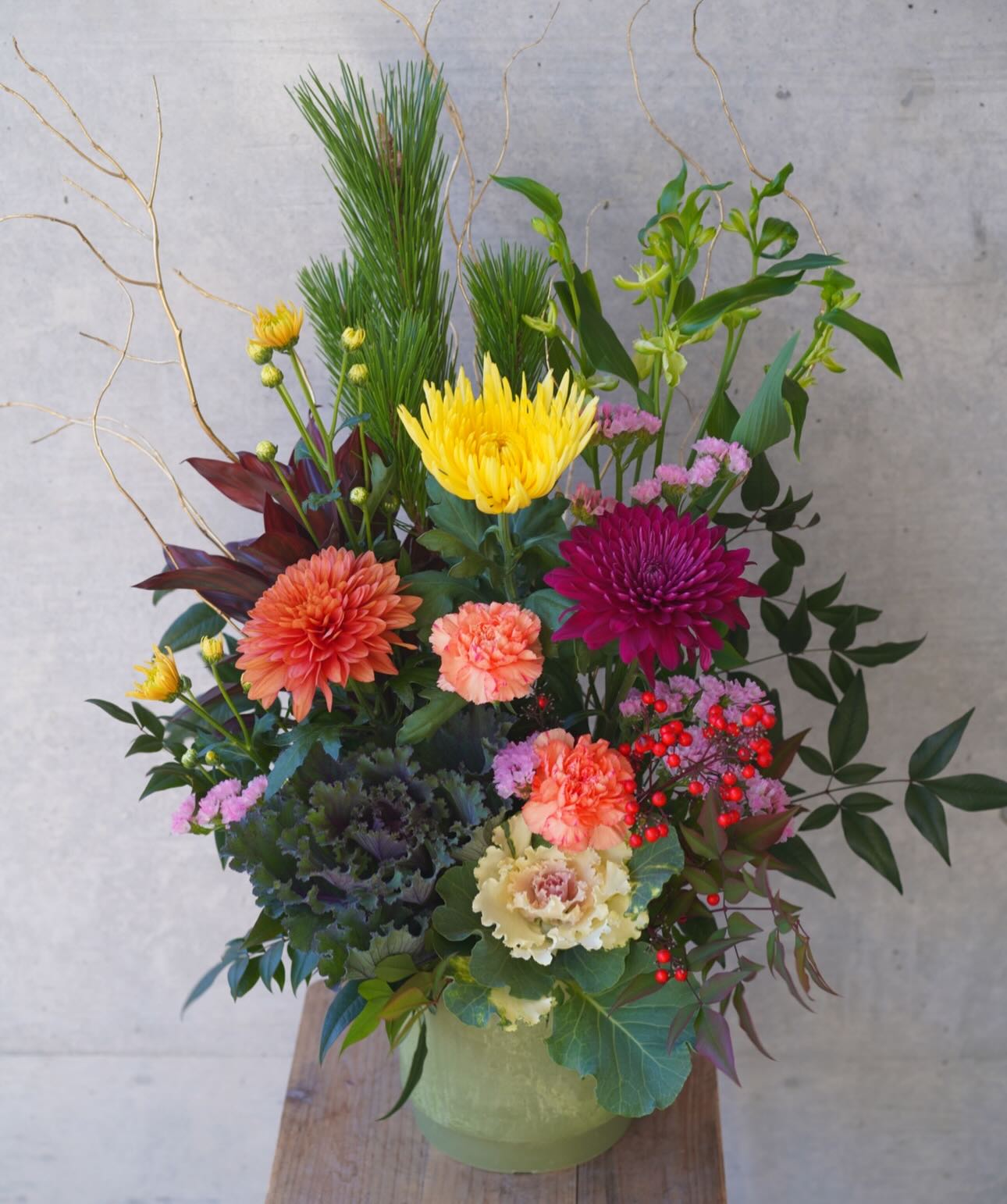 お正月のアレンジメントがスタート！