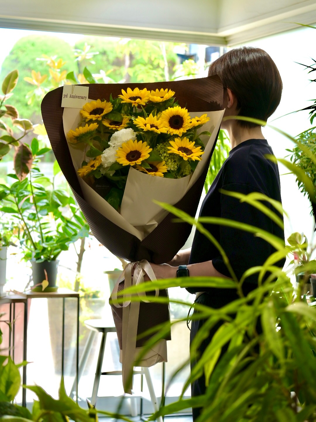 向日葵たっぷりの花束