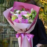 秋のピンクブーケ