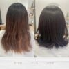 こちらのお客様はスッキリ長さをカットさせて頂いて、全体的にラズベリーピンクでトーンダウンさせて頂きました️